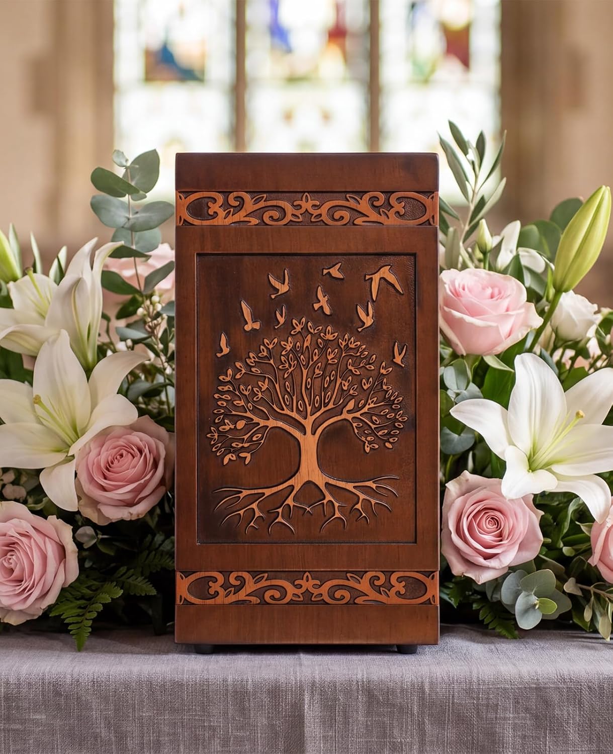 Wooden Urns for Human Ashes Adult Male Female Large Cremation Urn