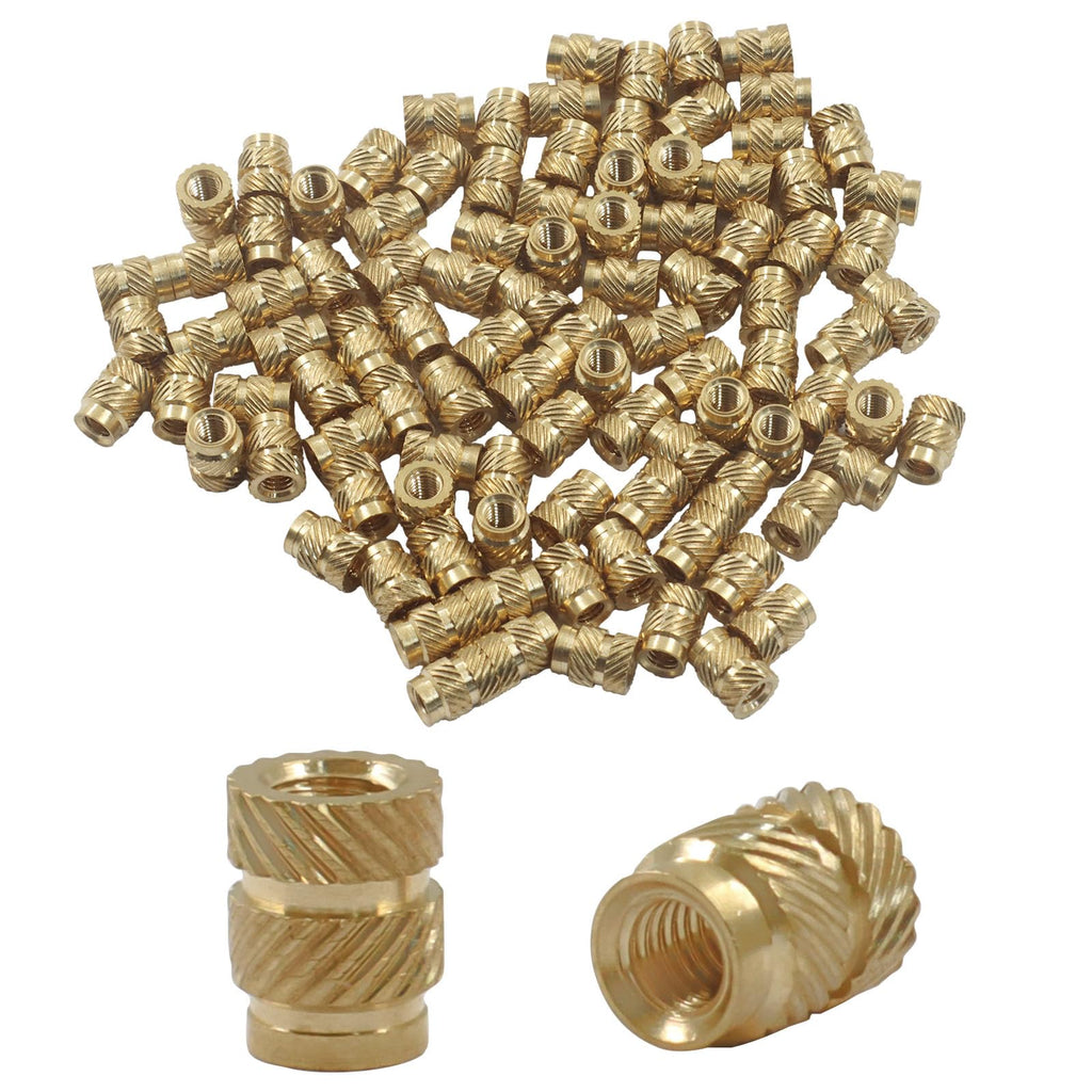 ZOCCVI Brass Threaded Inserts, M3x6.5x5mm, 100 Pcs
