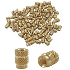 ZOCCVI Brass Threaded Inserts, M3x6.5x5mm, 100 Pcs