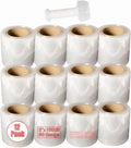 5" x 1000ft 80 Gauge 12 Rolls Shrink Wrap Film with 1 Handle