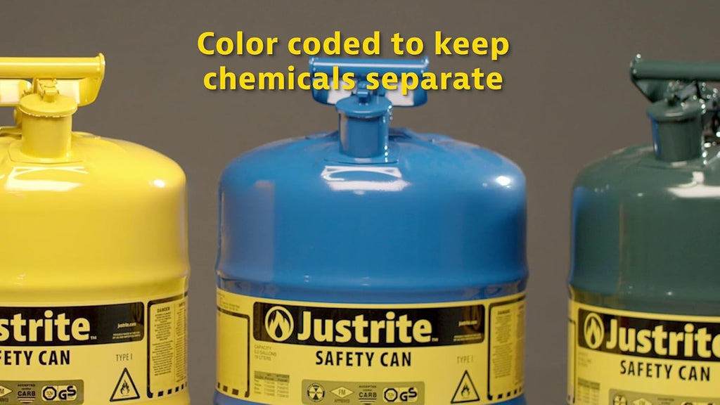 5 Gallon Type I Red Safety Gas Can for Gasoline with Flame Arrester, Self-Closing Lid, and Funnel, Made in the USA