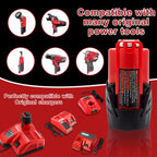 4.0Ah Battery Replacement Compatible with Milwaukee M12 12V Tools 2Pack