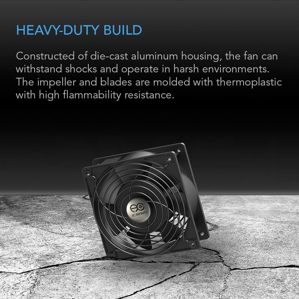 AC Infinity AXIAL 8038, Quiet Muffin Fan 3", 120V AC 80mm x 38mm