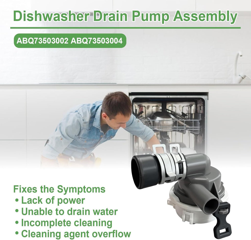 ABQ73503002 ABQ73503004 Dishwasher Drain Pump Compatible with LG Kenmore