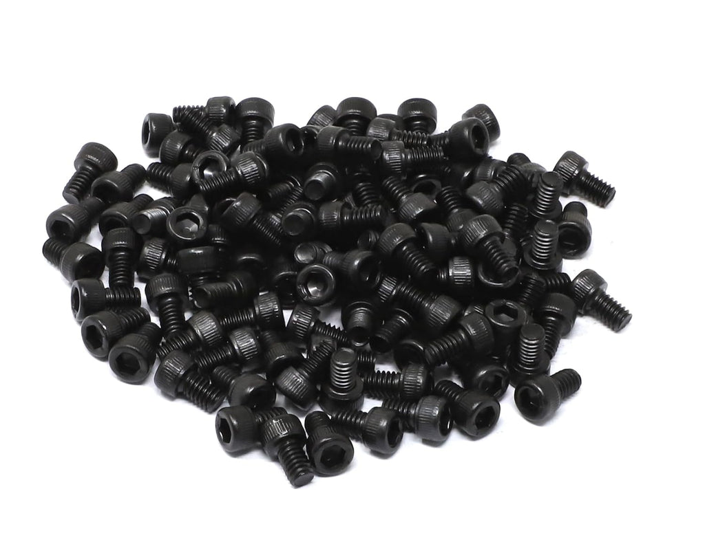 iexcell 100 Pcs #8-32 x 1/4" Alloy Steel 12.9 Grade Hex Socket Head Cap Screws Bolts Kit, Black Oxide Finish