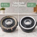 DOITOOL Blender Gasket Replacement, 2 Silicone Lid Seal Rings for 2L Jars