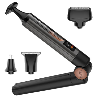 Upgraded Mens Electric Back Shaver Body Grooming kit Body Trimmer Facial,Arm,Chin Beard Trimmer Cordless Hair Clipper