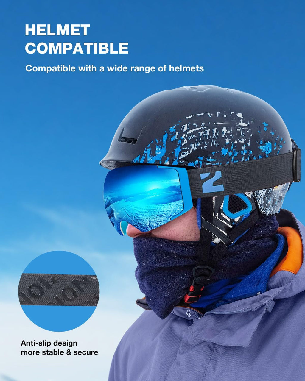 X4 Ski Goggles Magnetic Lens - Snowboard Goggles for Men Women Adult - Snow Goggles Anti-fog UV Protection