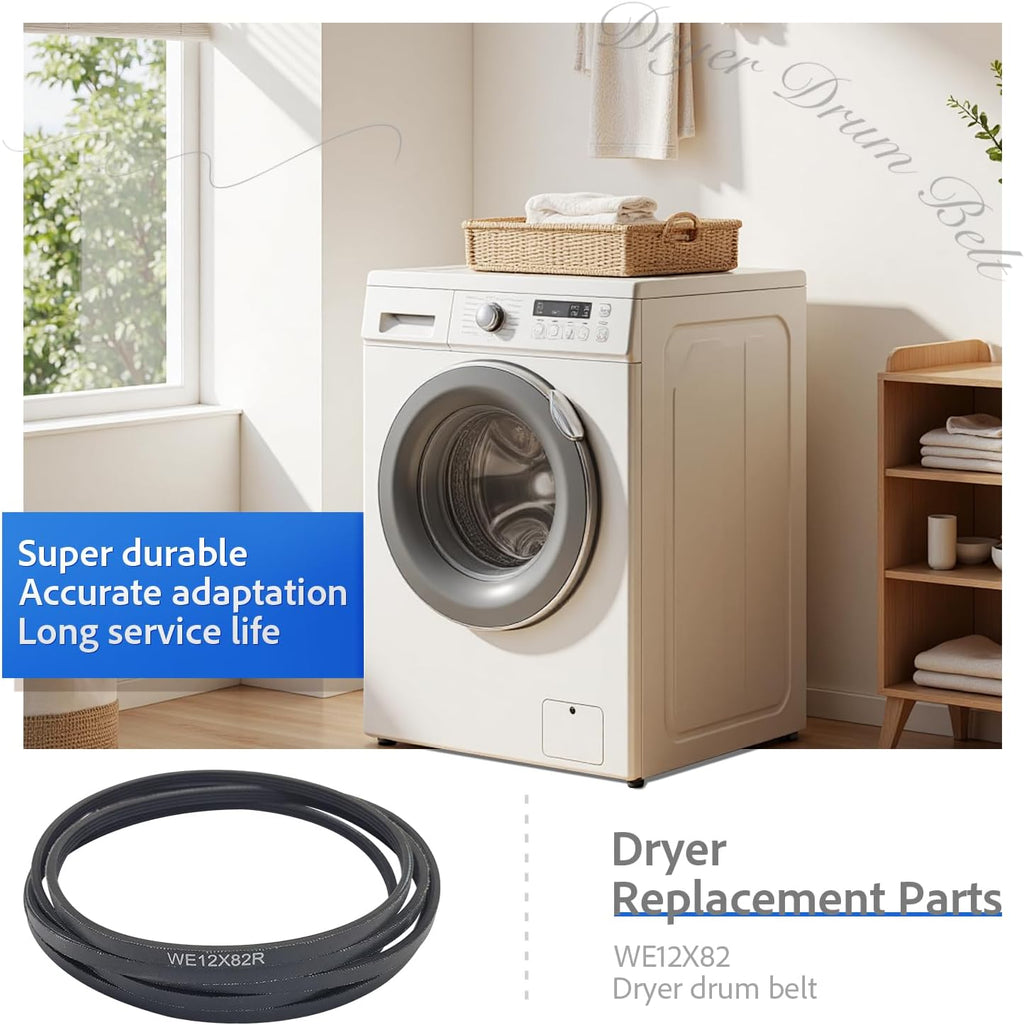 WE12X82 Dryer Drum Belt Fits for GE and General Electric Dryers