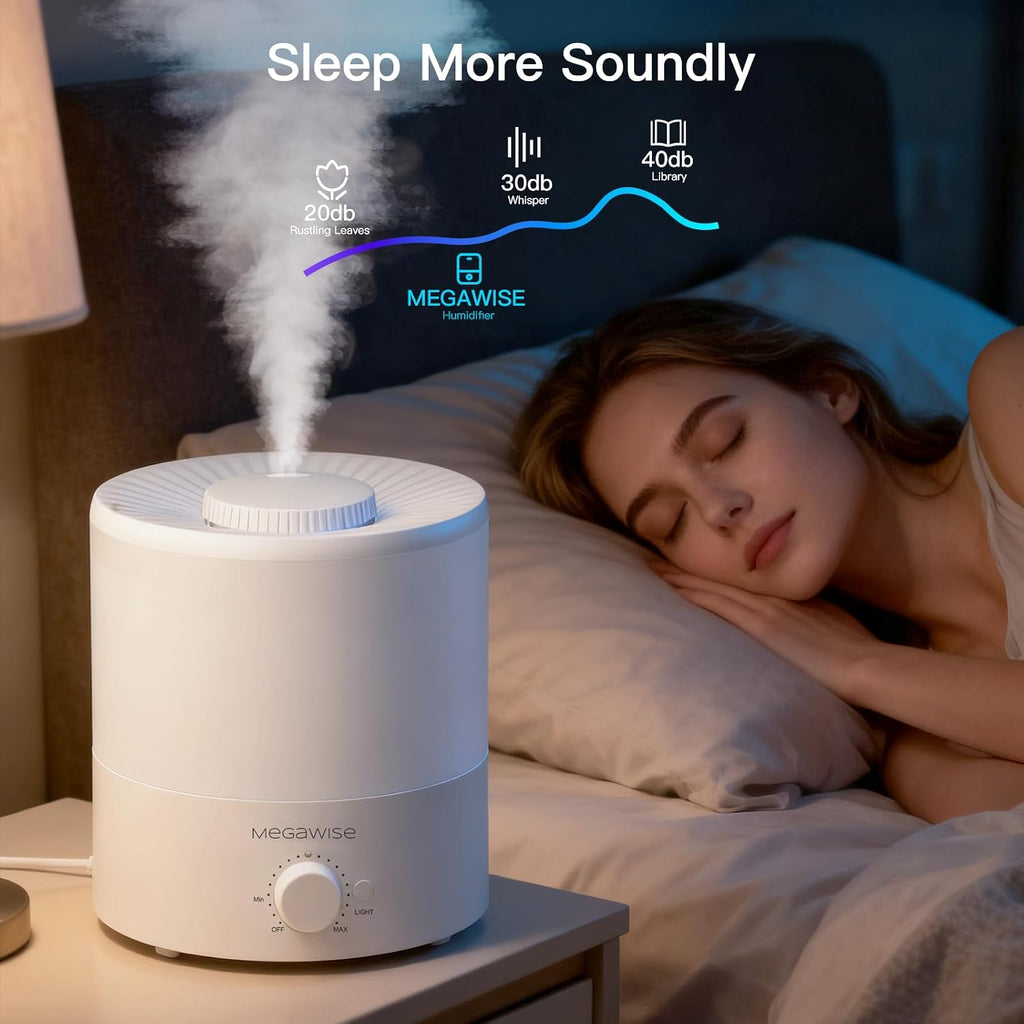 1.5L Large Cool Mist Humidifier for Large Spaces – Baby & Plant Safe Ultrasonic Aroma Diffuser, Quiet Operation for