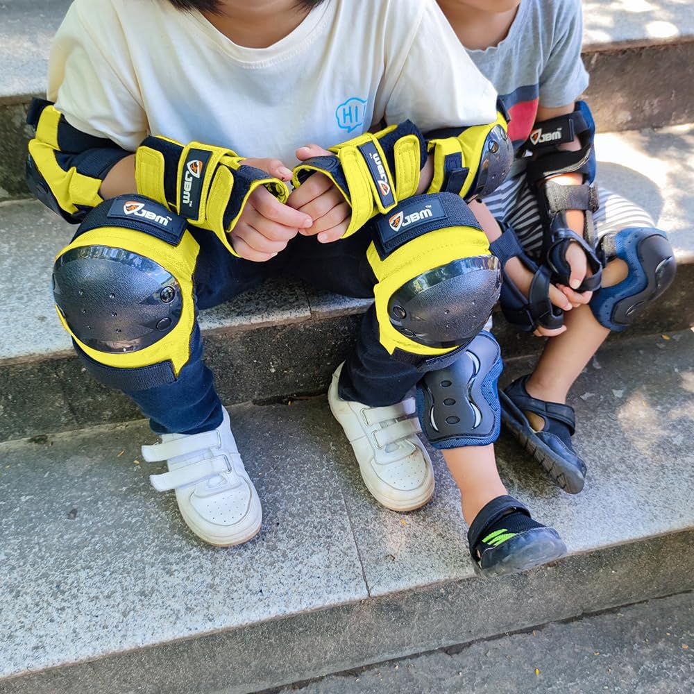 Adult & Kids Knee Pads Elbow Pads and Wrist Guards for Inline Skating, Roller Skating, Skateboarding, Scootering