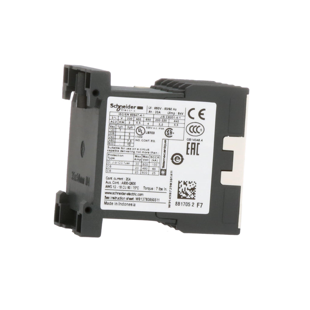 SCHNEIDER ELECTRIC LC1K1210F7 -Square D 3-POLE MINI CONTACTOR 110V