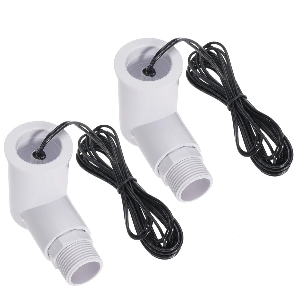 SS2 Float Switch L-Shape with 3/4 Inch Adaptor and 6Ft Wire Water Float Switch for HVAC Drain Pan Condensate Outlet(2pcs)