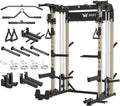 F22 Power Rack, 1600lbs All-in-One Squat Rack with Dual Pulley System, Heavy-Duty Steel Frame, Attachments & Storage