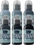 World Famous Grey Set Tattoo Ink, Vegan and Professional Ink, Made in USA, A.D. Pancho Pastel Grey (Set of 6), 1oz