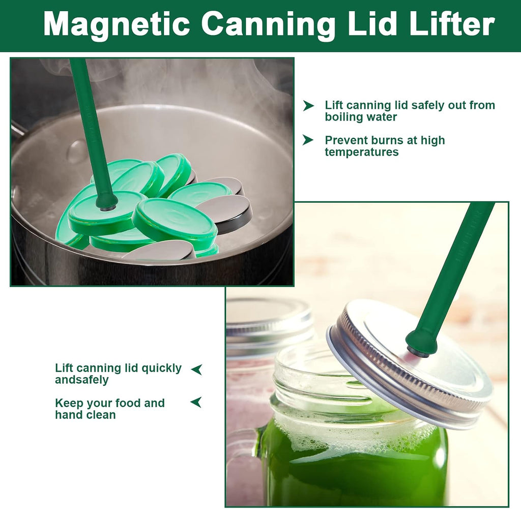 4P Canning Kits-Canning Magnetic Lid Lifter & Bubble Popper Headspace Tool