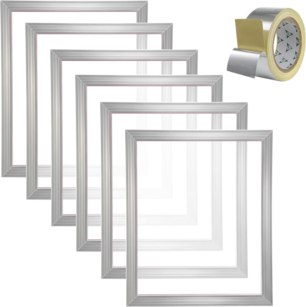 Screen Printing Kit, 6 Pieces Aluminum Silk Screen Printing Frames, 18x20inch Silk Screen Printing Frame with 160