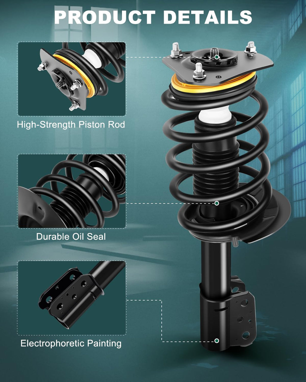 AUTOMUTO Front Complete Struts Spring Assembly for Pontiac Aztek 2001-2005