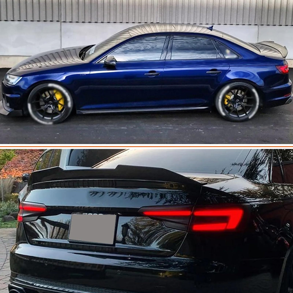 Carbon Fiber Style Rear Trunk Spoiler for 2017-2024 Audi A4 S4 B9 B9.5