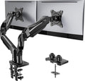 FlowLift Dual Monitor Stand, Fully Adjustable Gaming Monitor Desk Mount for 13–32″ Computer Screens, Full Motion VESA
