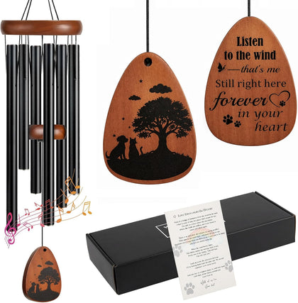 Pet Memorial Wind Chimes 28”, Dog Cat Memorial Gift for Loss Dog Sympathy