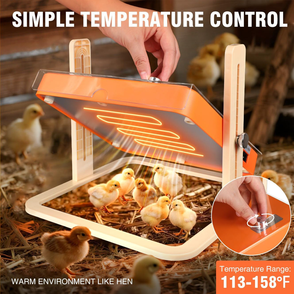 Chicken Coop Heater, Chicken Heater for Chicken Coop Accessories, Brooder Plate for Chicks, Chick Brooder Heating