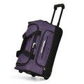 Duffel Bag with Rolling Wheels, Purple