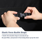 Pool Filter Cover with 2-layer Frost-proof Plush, Black