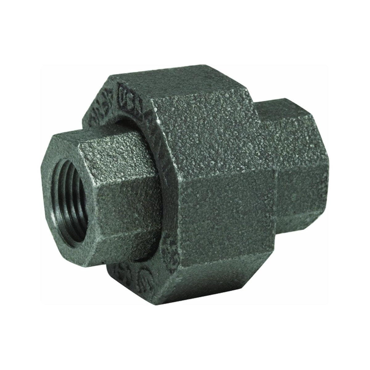 Anvil 8700163101, Malleable Iron Pipe Fitting, Union, 1-1/4" NPT Female, Black Finish