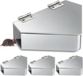 4 Pcs Mouse Bait Station Steel Metal for Indoor Outdoor Use | Waterproof Carbon Steel, Tamper-resistant Design