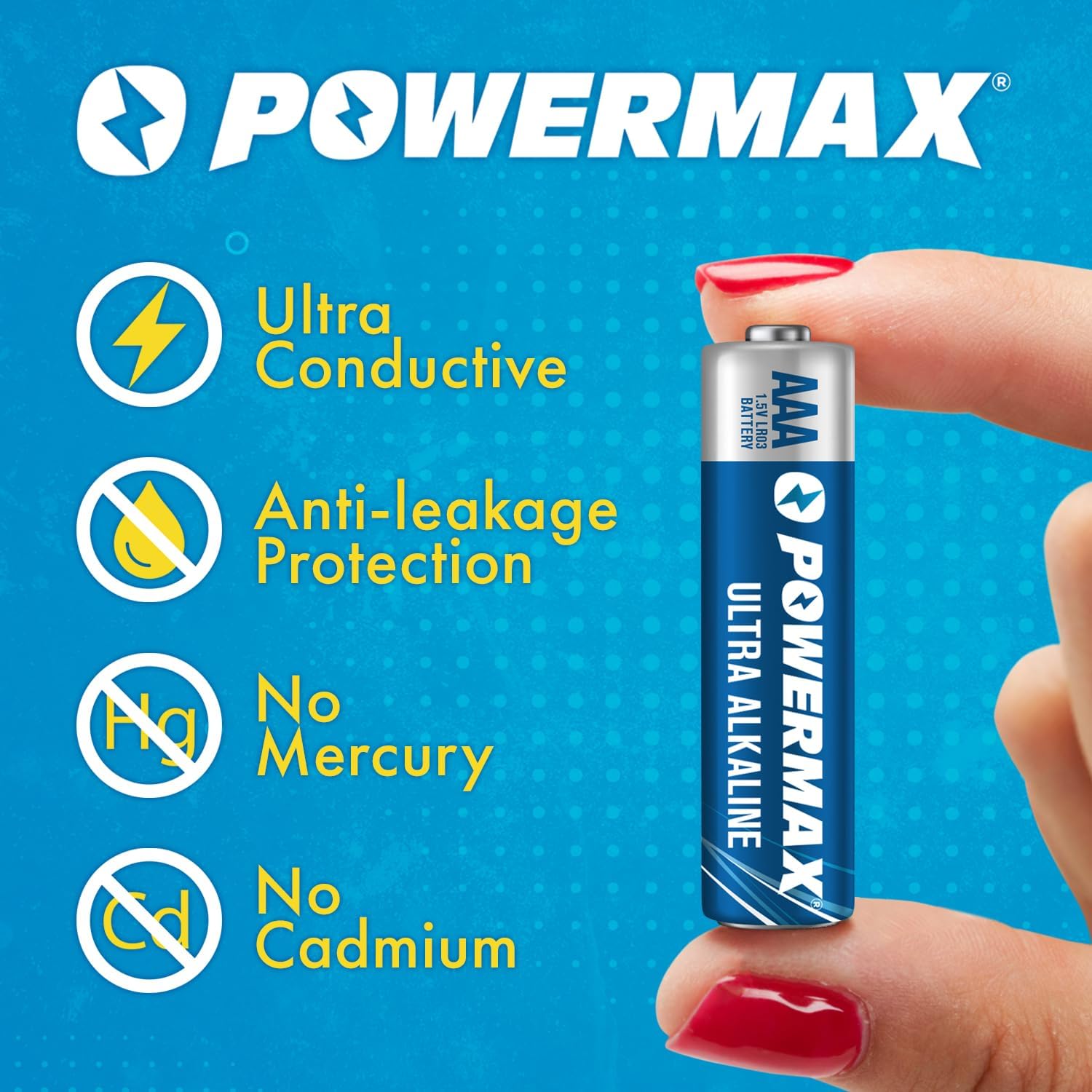 48-Count Triple AAA Batteries, Ultra Long Lasting Alkaline Battery for Home and Office, 10-Year Shelf Life
