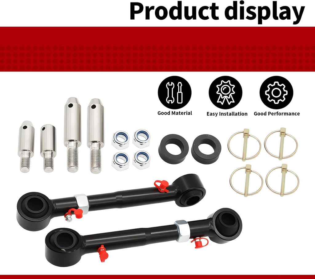 Nakkaa Front Sway Bar Links Compatible with Wrangler JK JKU 2007-2018