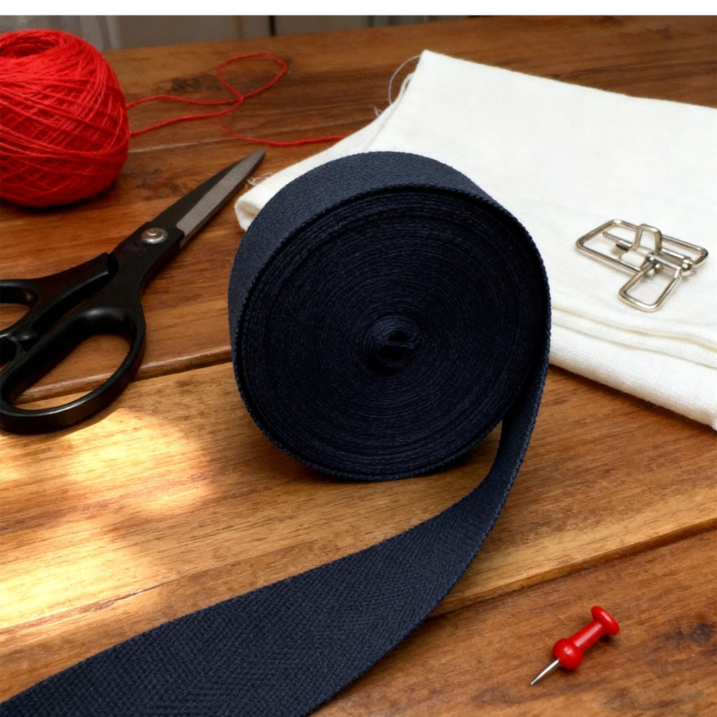 Deep Blue 2''Cotton Herringbone Twill Tape 15Yds Binding Trim