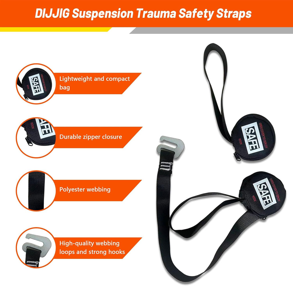 Safety Harness Fall Protection Kit with Shock Absorbing Lanyard