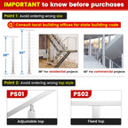 36" Brushed Cable Railing Post Surface Mount Angle Drilled PS01 LA4S