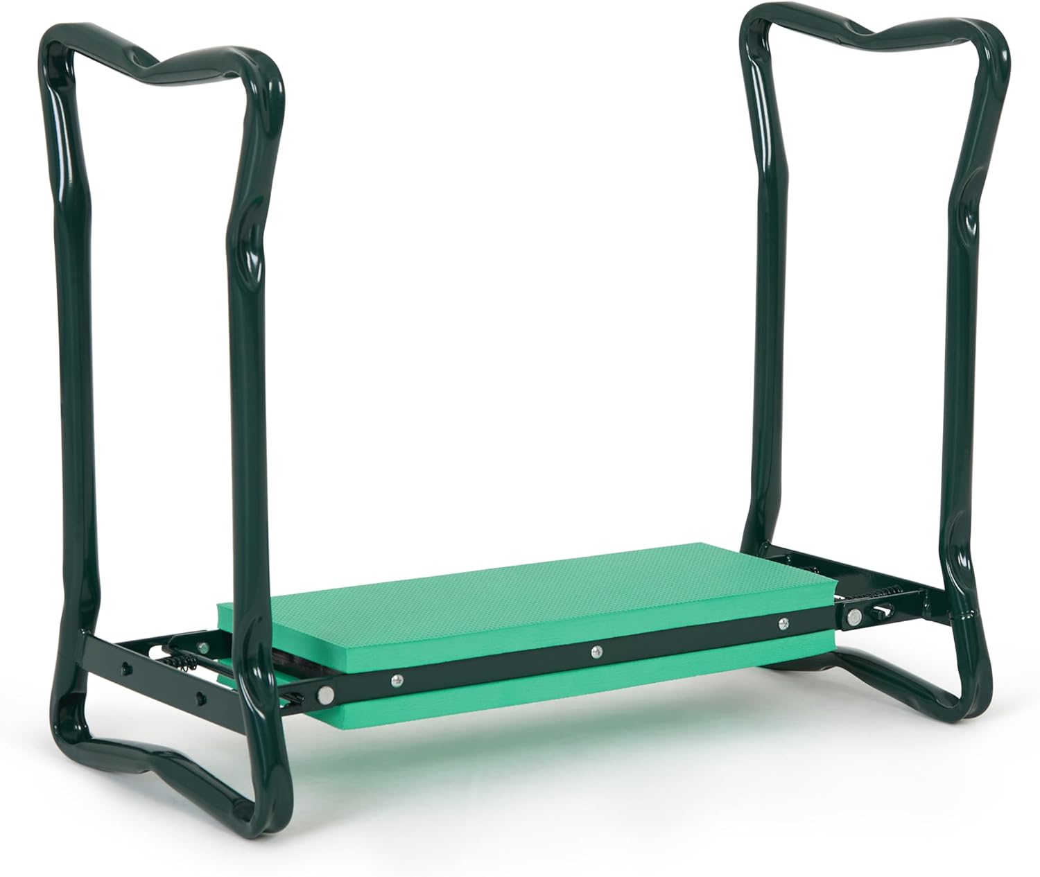Backyard Expressions Garden Kneeler & Seat – 2-in-1 Garden Stool and Kneeler, Foldable Gardening Bench with Cushioned