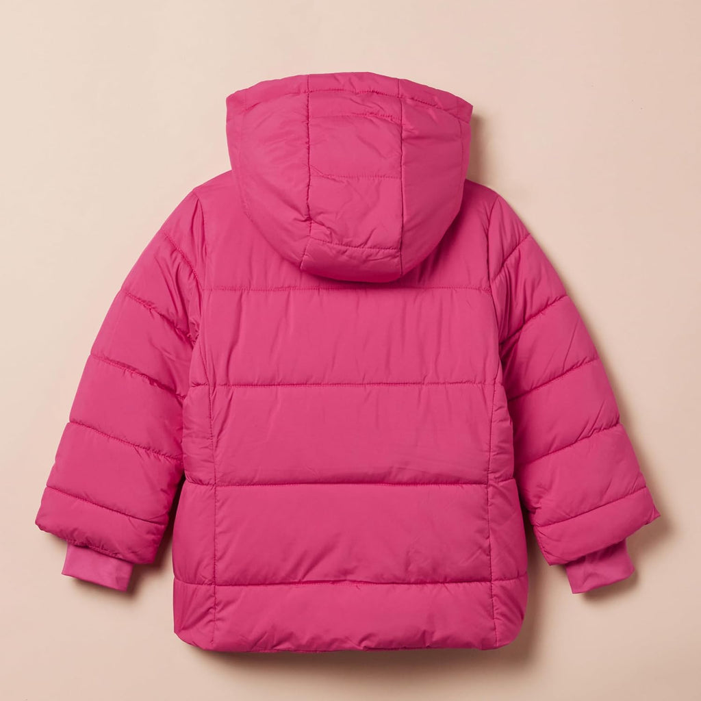 Girls and Toddlers' Heavyweight Hooded Puffer Coat, Water-Resistant