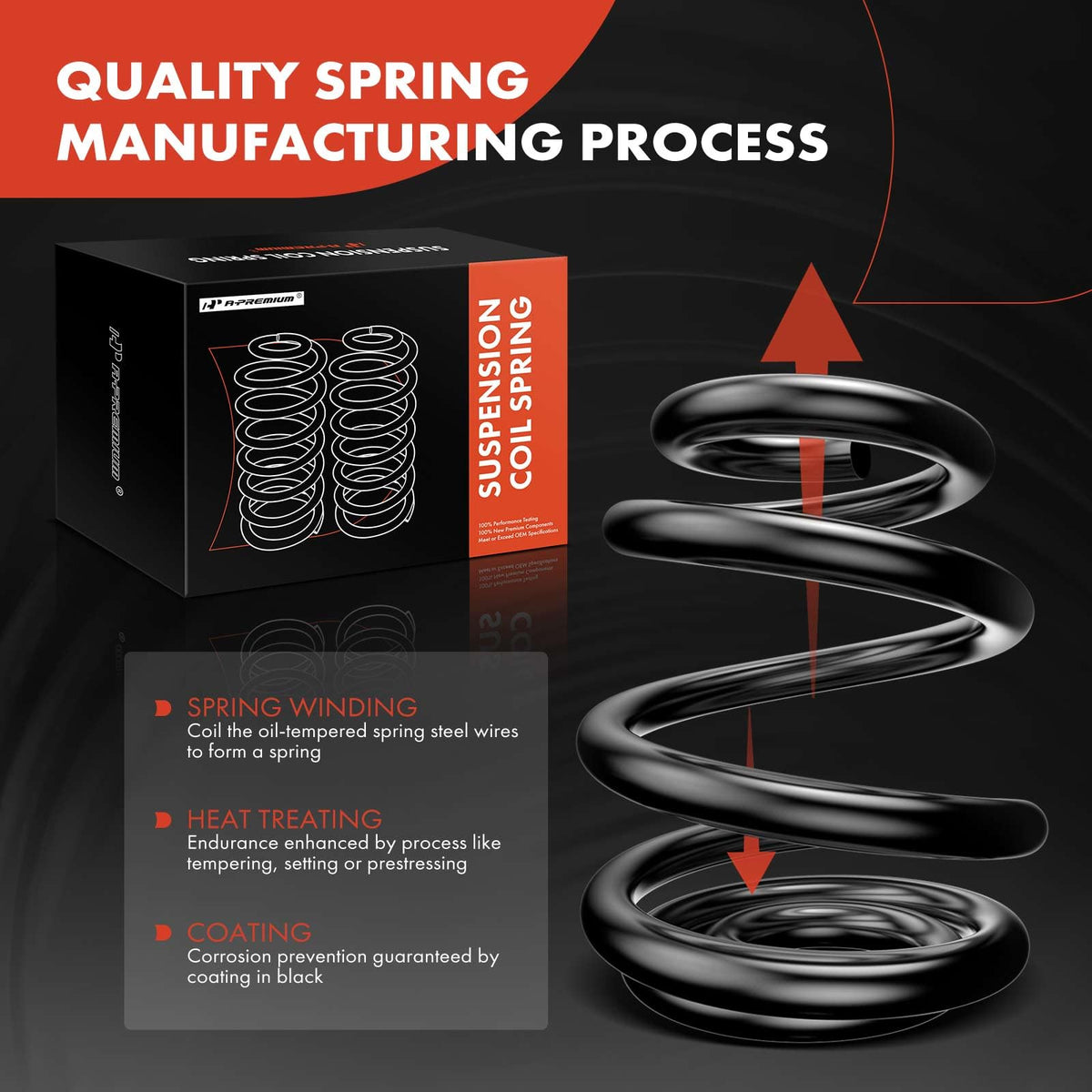 A-Premium Front Suspension Coil Spring Set Compatible with Nissan