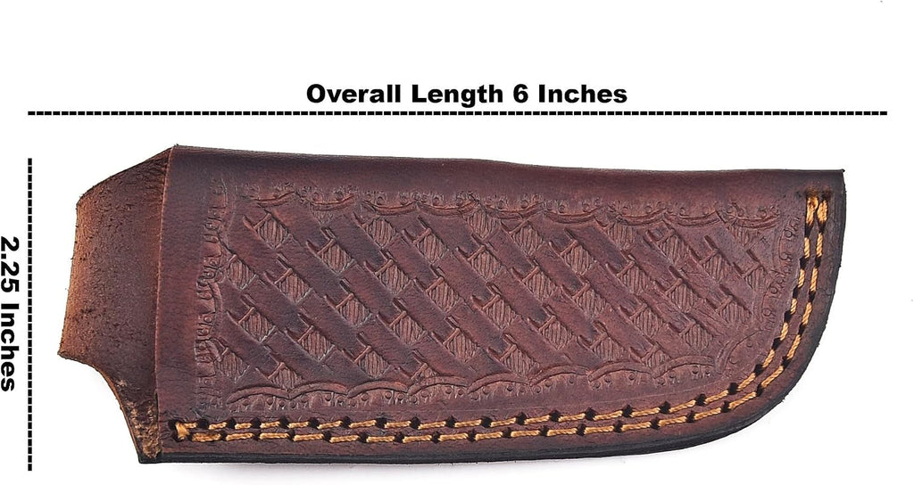 Leather Knife Sheath, Pocket Folding Knife Sheath with Belt Loop, Knife Cover,Knife Holster for Belt