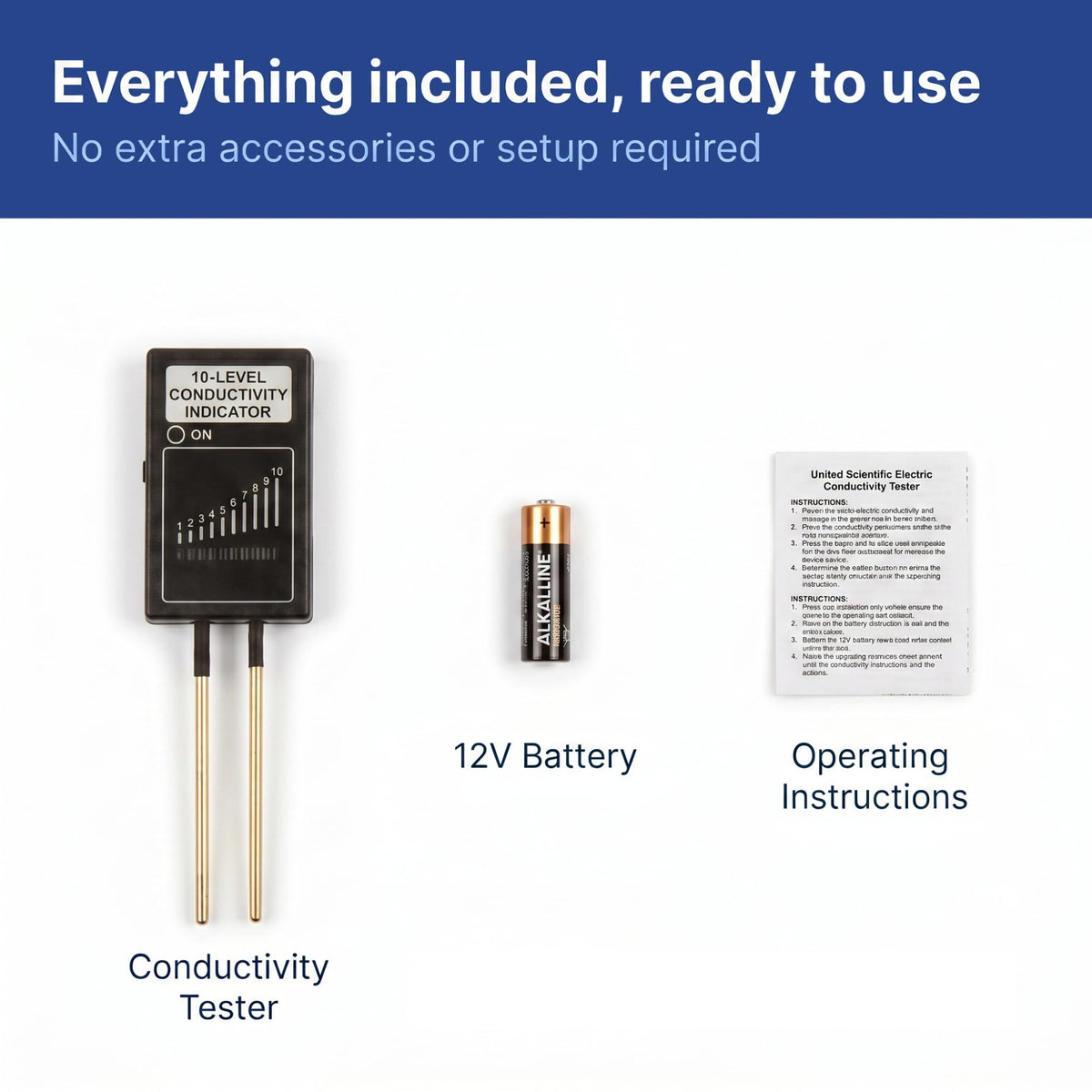 Electric Conductivity Tester, Meter for Lab & Classroom