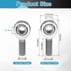 uxcell XM10+XML10 Joint Rod Ends Kit 5/8" Bore - 2Pair (Left+Right, 4Pcs)