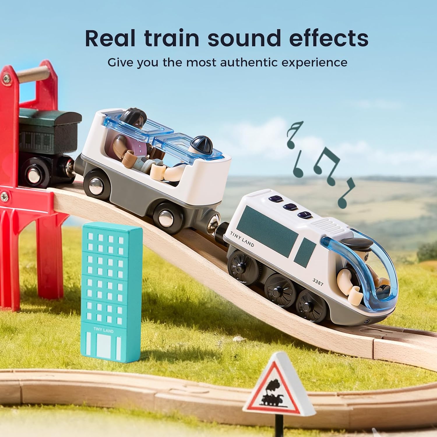 Battery Operated Action Locomotive Train for Track Set | Powerful Engine Bullet Train Set Compatible with Major Brand