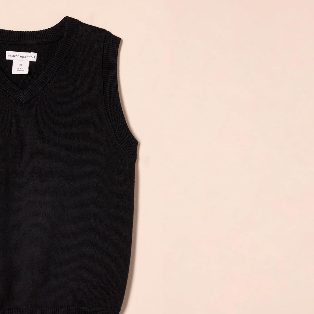 Boys and Toddlers' School Uniform Cotton V-Neck Sweater Vest