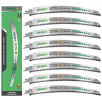 8-Pack 12 Inch 6TPI Arc Curved Reciprocating Saw Blades for Pruning