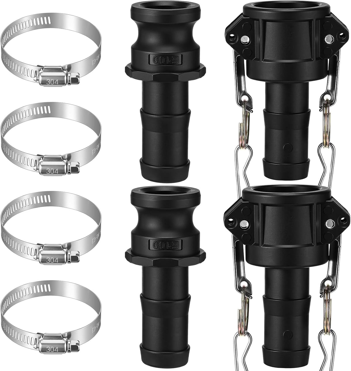 2 Set 1 Inch Camlock Fittings Type C&E