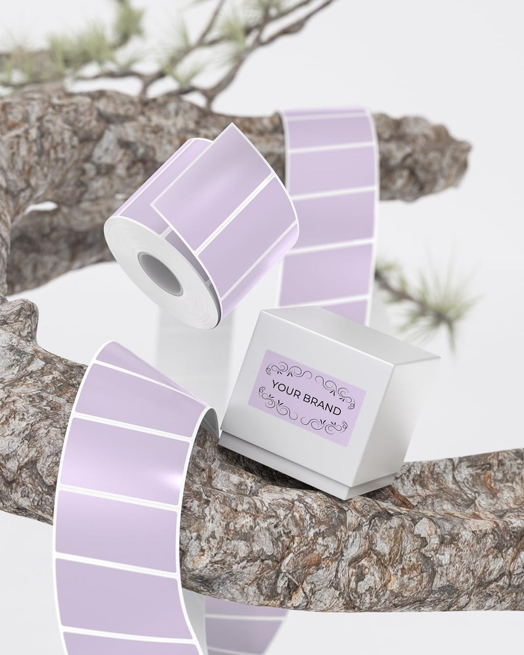 2.25x1.25 Thermal Labels, 1000 Sheets/Roll, Purple