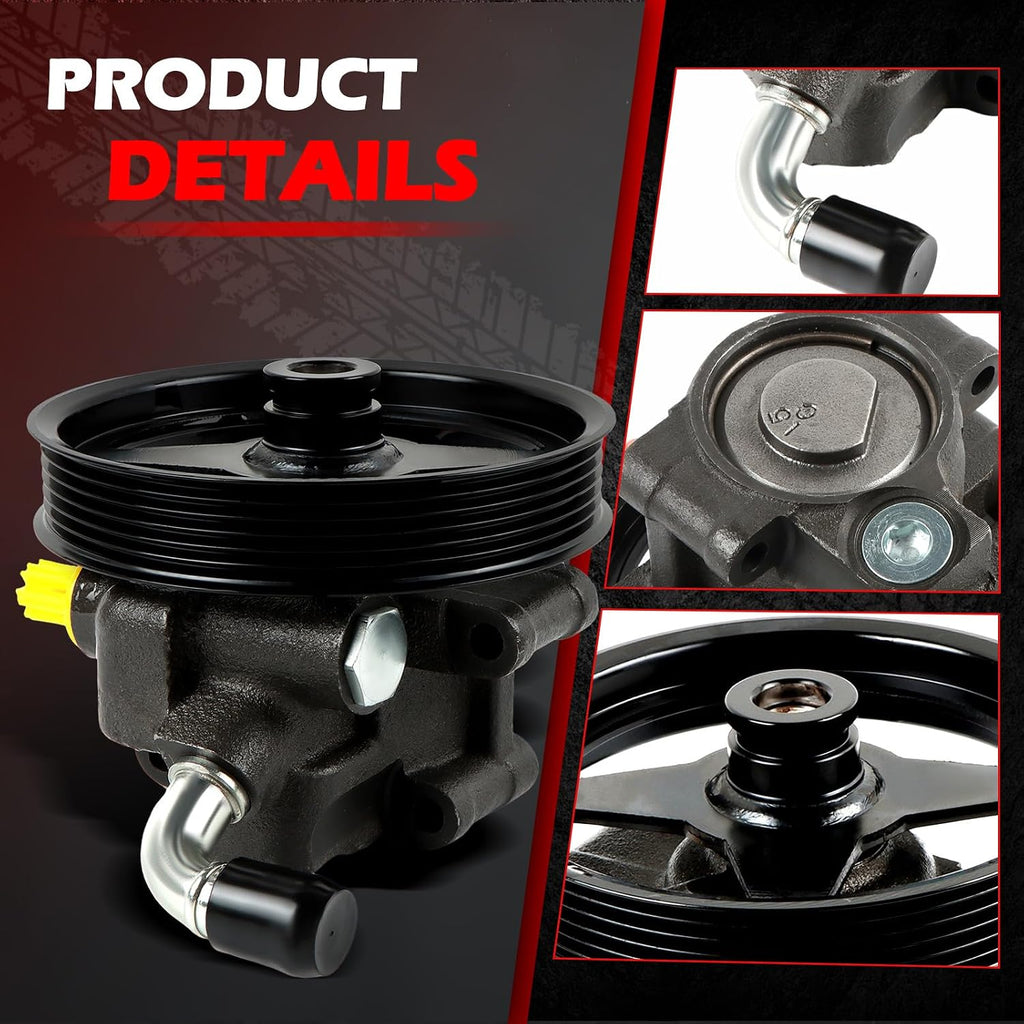 20-282 Power Steering Pump Fit for F-150 V6 4.2L 1997-2003, F-150 L6 4.9L 1997, F-150 V8 4.6L 2002-2003, F-150 V8 5.4L 02-03, F-150 Heritage All Engine 2004, Crown Victoria All Engine 99-02