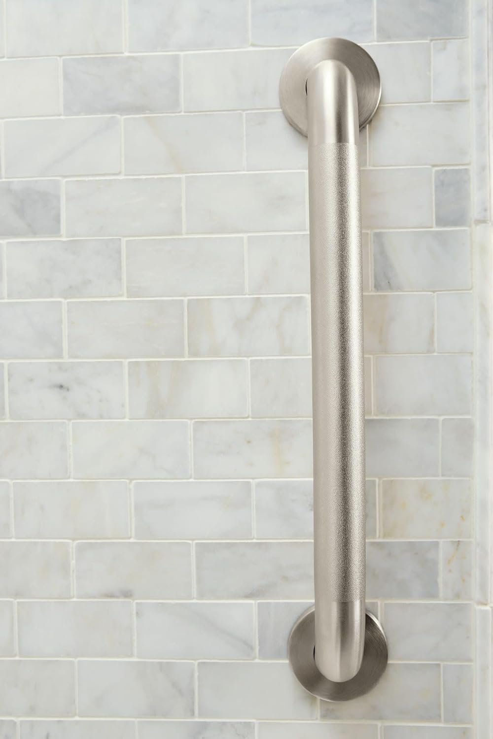 Home Care Bathroom Safety 18 Inch Stainless Steel Handicap Grab Bar for Bathtub and Shower, Slip Resistant Finish