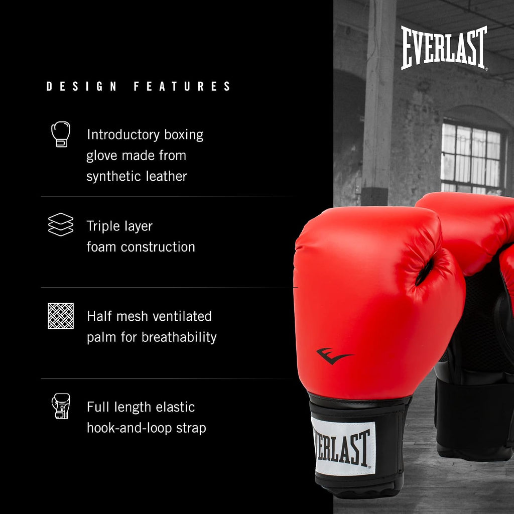 Prostyle 2 Boxing Gloves, Entry Level Training Gloves for Men and Women, Secure Fit Hook and Loop Closure &