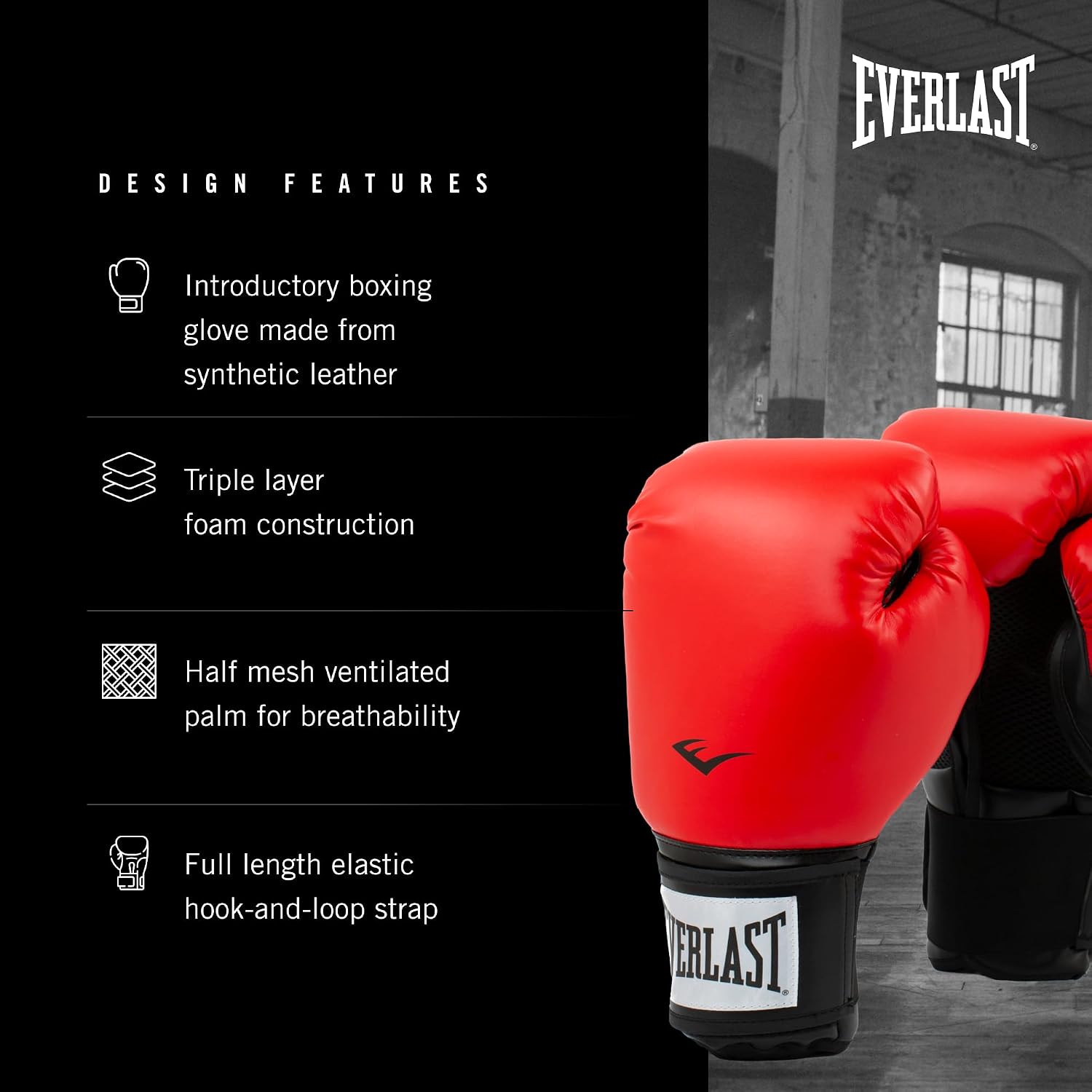 Prostyle 2 Boxing Gloves, Entry Level Training Gloves for Men and Women, Secure Fit Hook and Loop Closure &